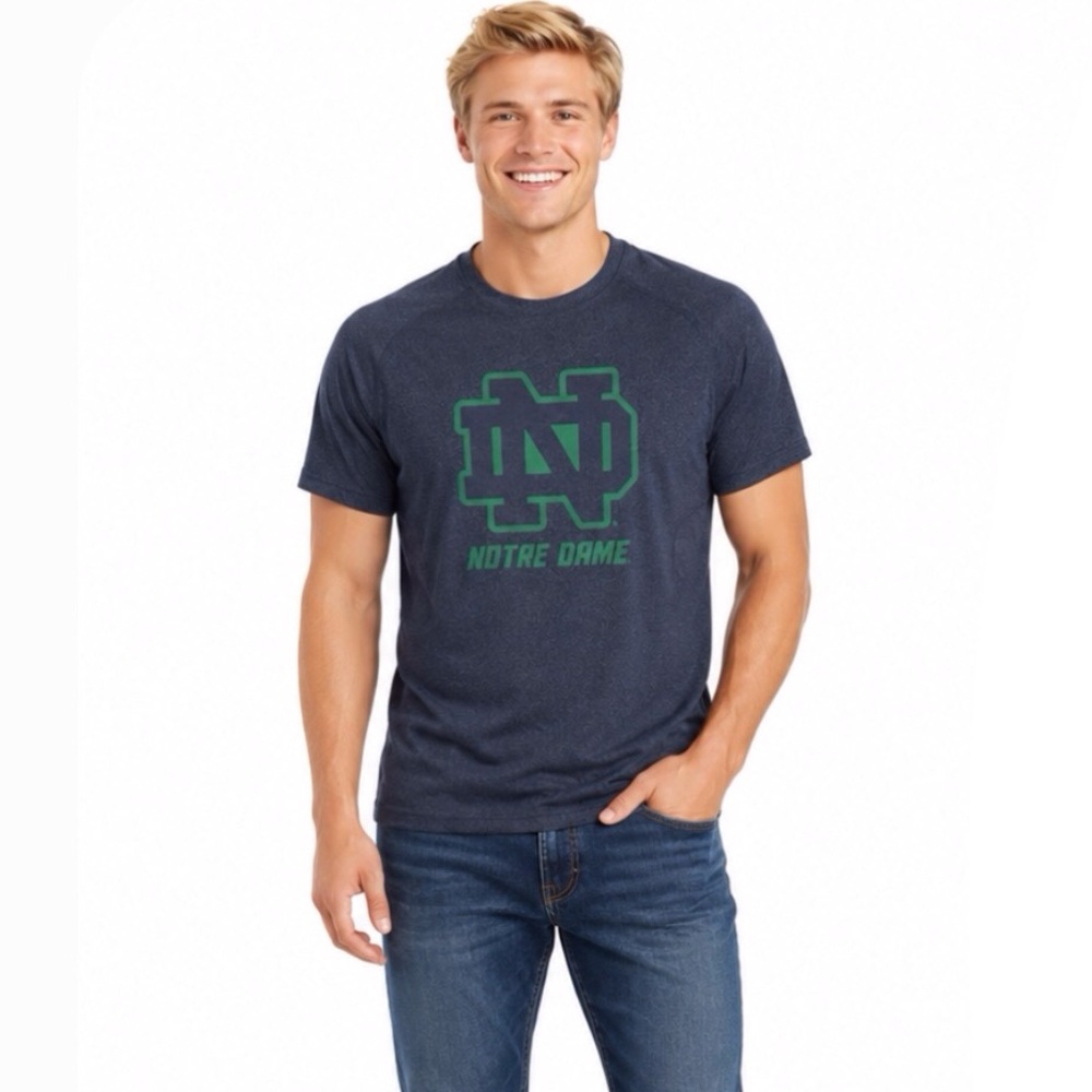Notre Dame Fighting Irish T Shirt Small 34/36 Tee Dri Fit Style Moisture Wicking